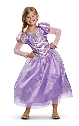 Disguise Disney Princess Rapunzel Tangled Deluxe Girls Costume Purple, X-Small/(3T-4T)