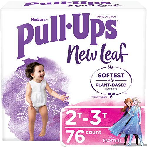 Pull-Ups New Leaf Girls' Disney Frozen Potty Training Pants Training Underwear, 2T-3T, 76 Ct