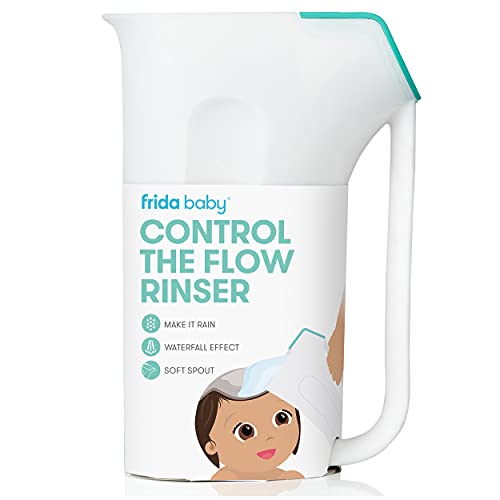 FridaBaby Control The Flow Rinser by Frida Baby Bath Time Rinse Cup with Easy Grip Handle and Removable Rain Shower