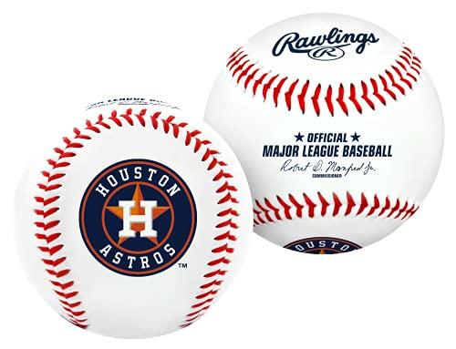 Rawlings MLB Houston Astros Team Logo Baseball, Official, White
