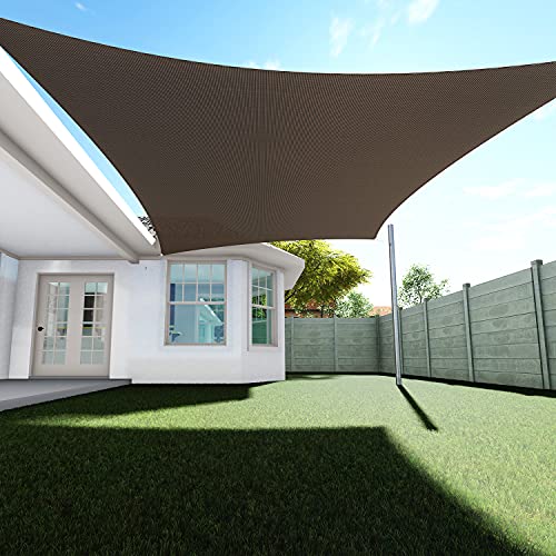 TANG Sunshades Depot Brown 7' x 9' Sun Shade Sail Permeable Canopy Cover Customize Commercial Standard 180 GSM HDPE