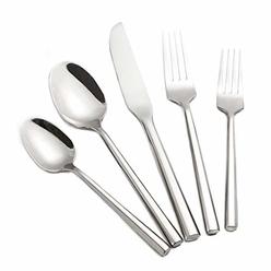 Kelenfer Silverware Set Flatware Set Stainless Steel Cutlery Set 20 Piece with Hexagon Handle Home Hotel Use Service for 4