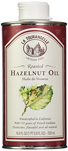 La Tourangelle Roasted Hazelnut Oil, High-Oleic Oil Great for Baking, Stir-Frying, and Vinaigrettes, Red, 16.9 Fl Oz