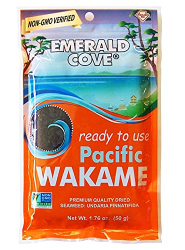 Emerald Cove Silver Grade Wakame (Dried Seaweed) Bag, Original, 1.76 Oz
