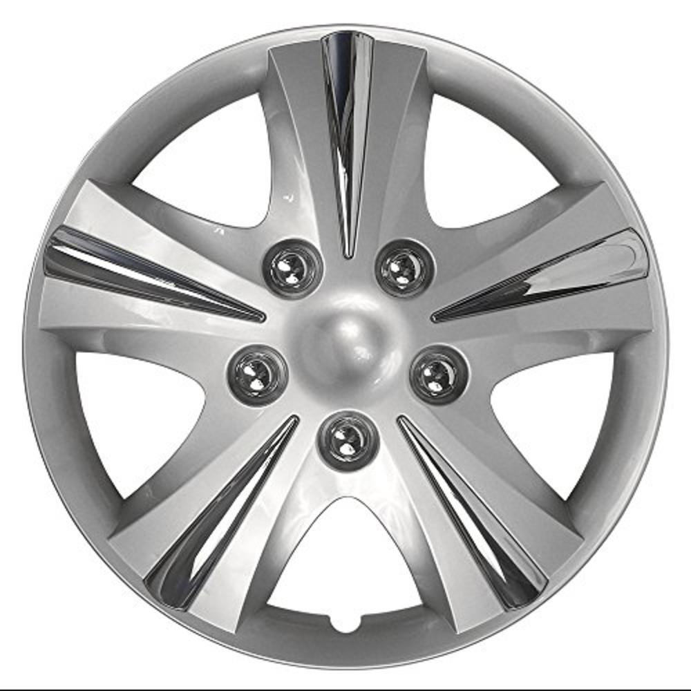 Custom Accessories 96411 GT-5 Silver 15" Wheel Cover, Set of 4