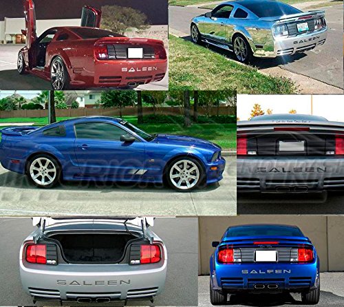 FRD-MUSTANG-2005-200 2005 2006 2007 2008 2009 Rear Bumper Chrome Inserts Letters Emblem Logo Trim Set for Ford Mustang Saleen