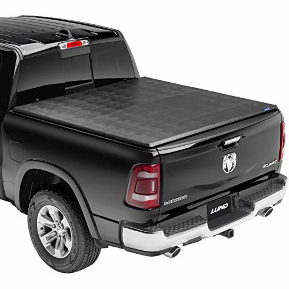 Lund Genesis Tri-Fold Soft Folding Truck Bed Tonneau Cover | 950121 | Fits 2014 - 2021 Toyota Tundra w/track system 6 7" Bed (78