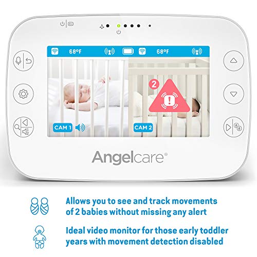 milits sagde sammenbrud Angelcare 3-in-1 AC327 Baby Monitor, with Movements Tracking, 4.3'' Video &  Sound