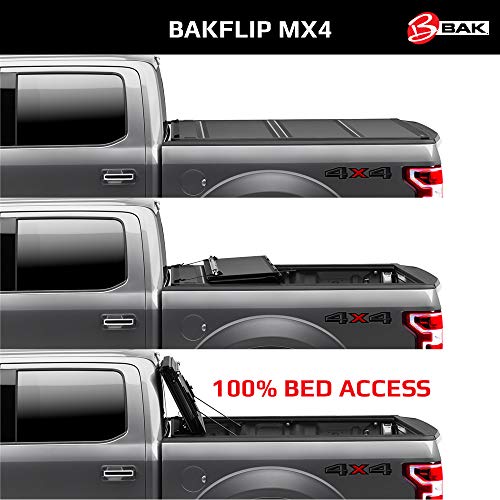 BAK BAKFlip MX4 Hard Folding Truck Bed Tonneau Cover | 448207 | Fits 2009-2018, 2019-21 Classic Dodge Ram 5 7" Bed (67.4")