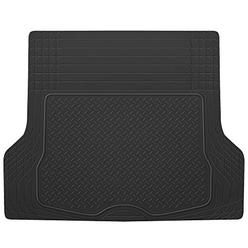 BDK-M785 Heavy Duty Rubber Cargo Floor Mat - All Weather Trunk Protection, Trimmable to Fit & Durable Rubber (Black)