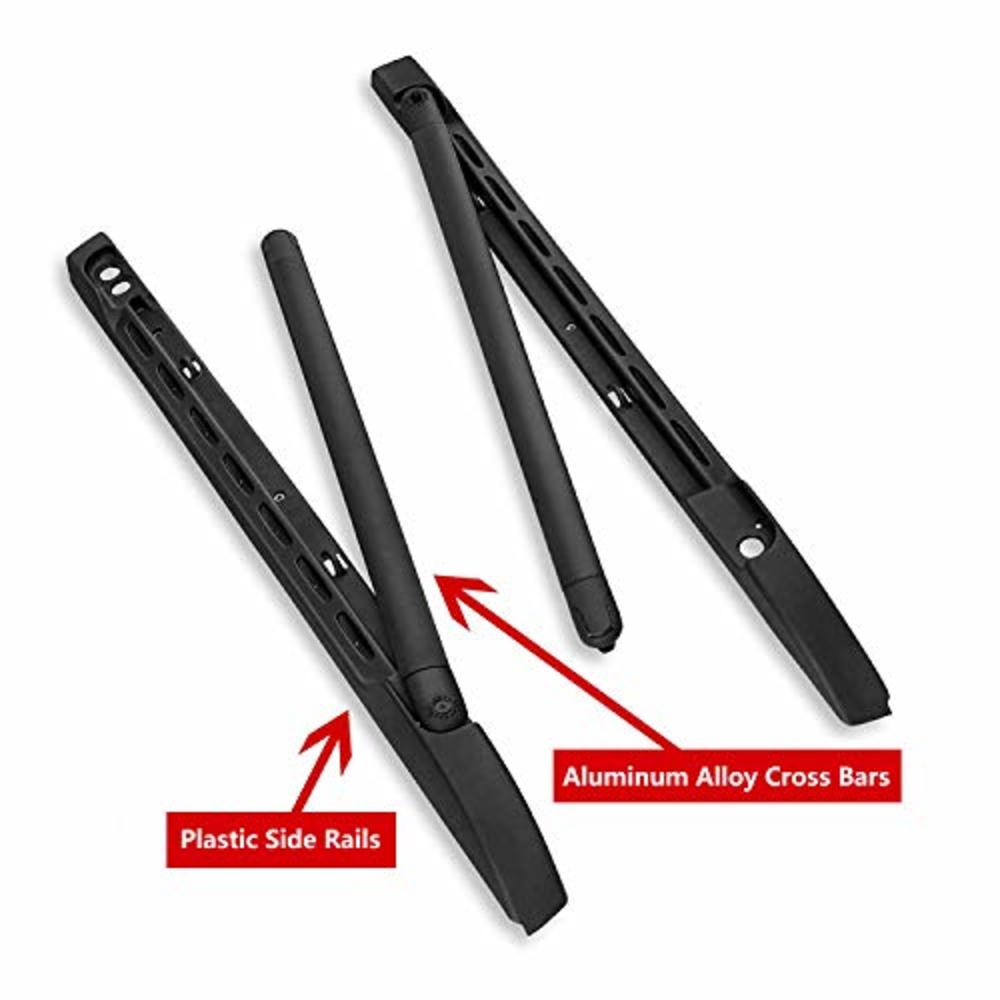 ANTS PART Roof Rack Rails for 2005-2022 Toyota Tacoma Double Cab Cross Bars Black