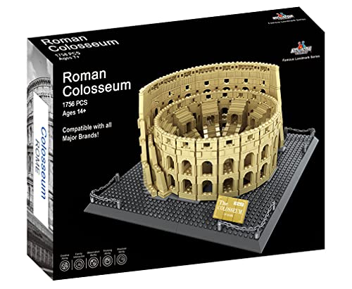 Apostrophe Games Roman Colosseum Building Block Set - 1756-Pieces Colosseum Model Building Blocks for Adults and Kids - Italy’s Colosseum Archite