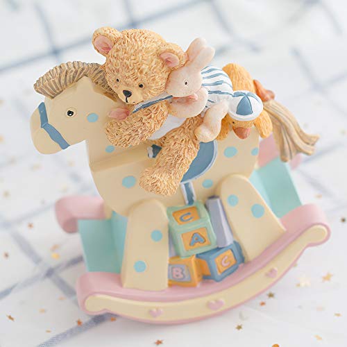 LOVE FOR YOU Gift Wrapped Rocking Horse Music Box for Baby Mom Girls Kids Boys Daughter Women Musical Soothing Sleep Rocking Cha