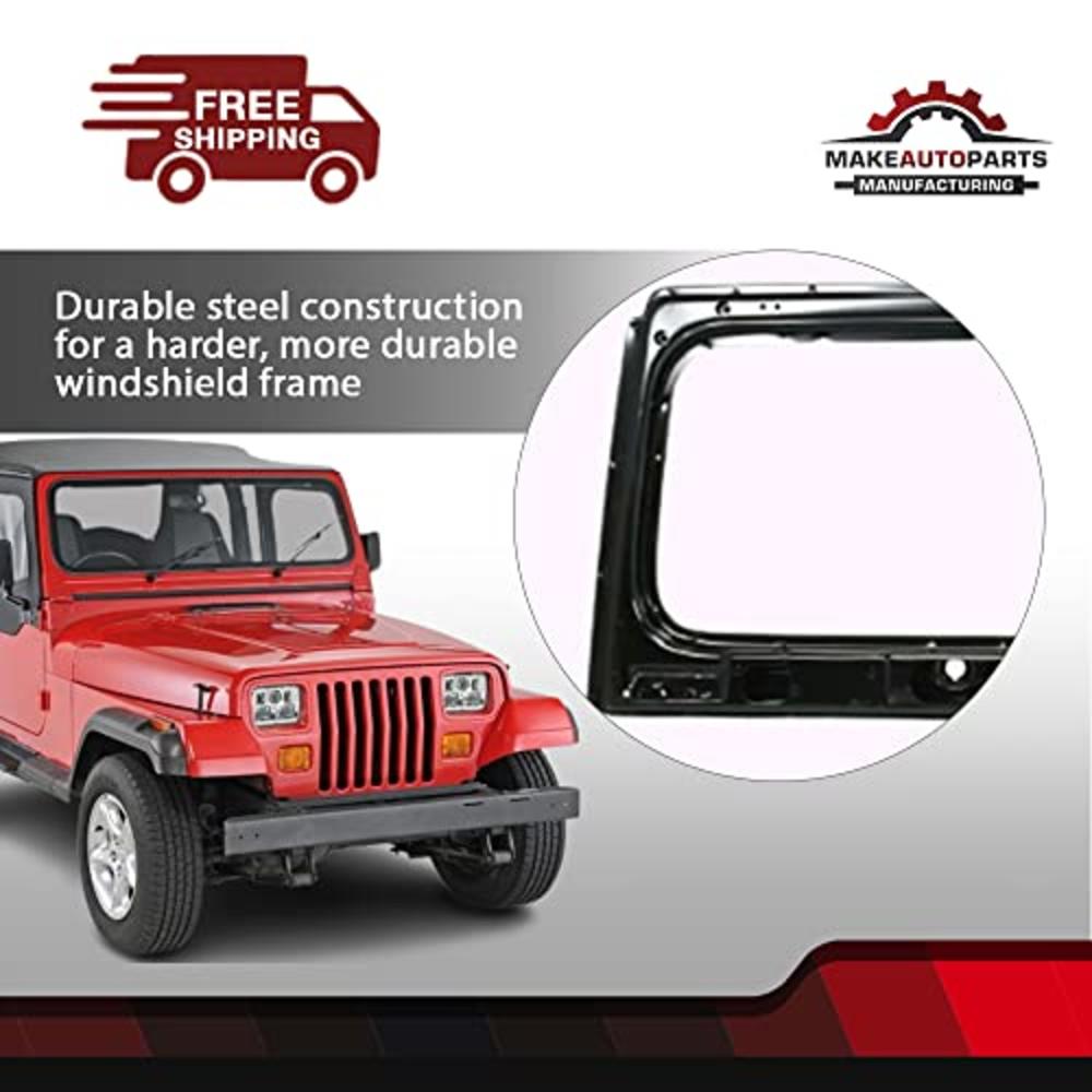 Make Auto Parts Manufacturing Front Primed Windshield Frame Steel For Jeep  Wrangler 1987-1995 - CH1280101