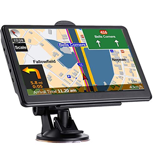 NAVRUF gPS Navigation for car, Latest 2022 Map,7 inch Touch Screen Real Voice Spoken Turn-by-Turn Direction Reminding Navigation System