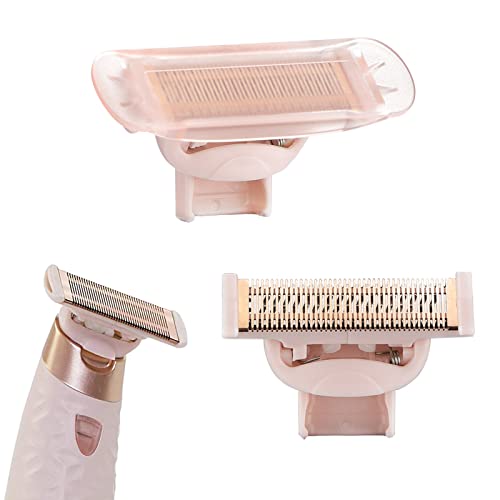 PAI4LEISI Razor Replacement Heads fit for Flawless Nu Razor, Rose Gold Plated Body Replacement Head with Covers, Hair remover Replacement 