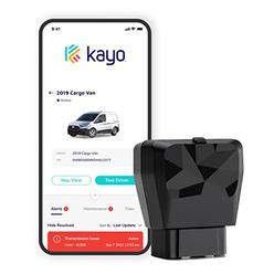 Kayo gPS Tracker for Vehicles, 4g LTE and 5g, SIM Included, Simple Plug-in car Tracker for Small Business Fleets, Real-Time gPS 