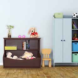 CAP LIVING Children Toy Storage Organizer, Open Storage Cubby, Multifunctional Book and Toy Storage Cabinet, Book and Toy Storag
