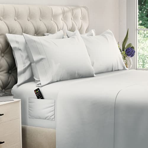 DREAMcARE deep Pocket Queen Sheets - 6 PcS Set - up to 15 inches - 2500 Supreme collection - Superior Softness - Hotel Luxury Sh