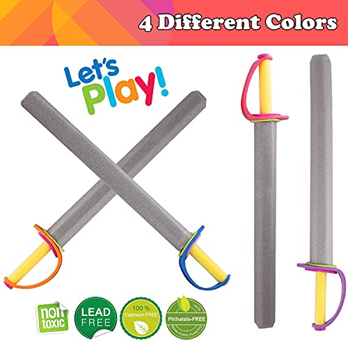 Liberty Imports 26" Giant Pirate Foam Swords Large Toy Set - Kids Birthday Party Activities, Event Favors (8 Pack)