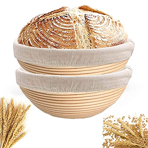 SnailDigit Bread Banneton Proofing Basket 9inch: Round Sourdough Proofing Basket for Artisan Bread Making for Professional and Home Bakers 