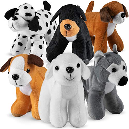 Bedwina Plush Puppy Dogs - (Pack of 12) 6 Inches Tall Stuffed Animals Bulk  Assorted Puppies and Cute Stuffed Plushed Dog Puppies