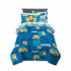 Franco Kids Bedding Super Soft comforter and Sheet Set with Sham, 5 Piece Twin Size, Minions The Rise Of gru