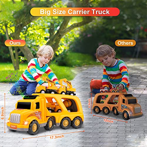 Nicmore Kids Toys Car for Boys: Boy Toy Trucks for 1 2 3 4 5 6 Year Old Boys Girls | Toddler Toys 5 in 1 Carrier Vehicle Constru
