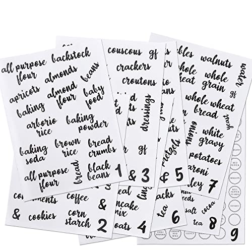 GSM Brands Kitchen Pantry Labels for Food Storage containers ...