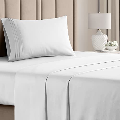 CGK Unlimited Twin Size Sheet Set - Breathable & cooling Sheets - Softer Than Jersey cotton - Same Look as Jersey Knit Sheets & T-Shirt Sheets