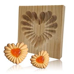 AEGYPIUS cookie cutter,carved Wooden Mould Press cookie Mold, Wooden Biscuit cutter,cookie Presses cookie Stamps,DIY Biscuit Mold for Hal