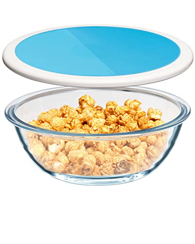 NUTRIUPS glass Mixing Bowl with Lid, Large Tempered glass