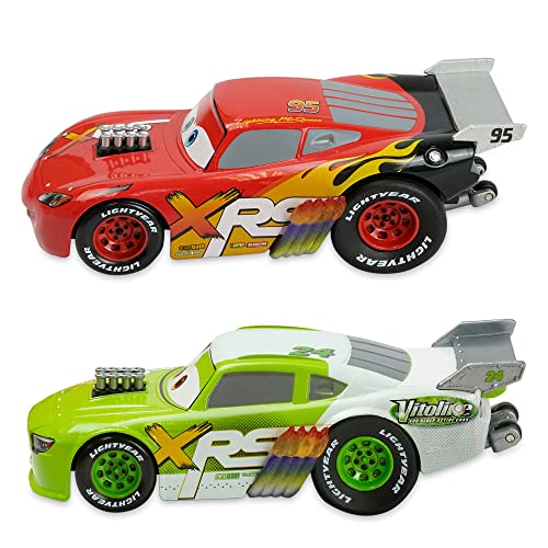 Disney Pixar Lightning McQueen & Brick Yardley Pull \'N\' Race Die Cast Set - Cars