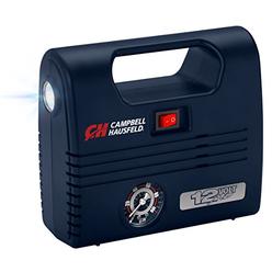 Campbell Hausfeld Portable 12 Volt Inflator, Ball & Tire Compressor, LED Light, 100 PSI w/ Nozzles (Campbell Hausfeld AF010600) , Blue
