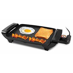 Elite Gourmet Egr2722A Electric 10.5" X 8.5" Griddle, Cool-Touch Handles Non-Stick Surface, Removable/Adjustable Thermostat, Ski