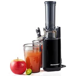 Elite Gourmet EJX600 Compact Small Space-Saving Masticating Slow Juicer, Cold Press Juice Extractor, Nutrient and Vitamin Dense,