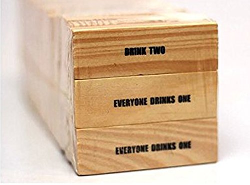 Gifts Infinity Grab A Piece Drinking Block Game Drunken Tower, Wood