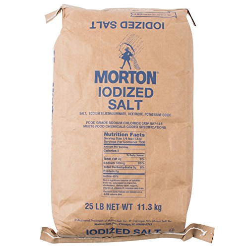 Morton (Price/EA)Morton Iodized Table Salt (Morton) 25lb, 100109