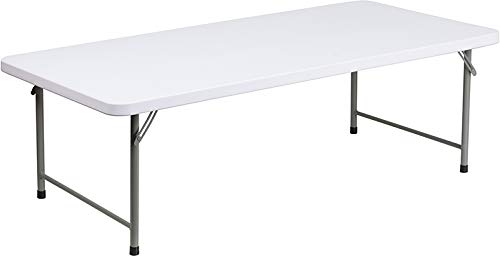 StarSun Depot 30x60 White Plastic Fold Table 29W x 5925D x 19H