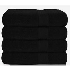 gLAMBURg Premium cotton 4 Pack Bath Towel Set - 100% Pure cotton - 4 Bath Towels 27x54 - Ideal for Everyday use - Ultra Soft & H