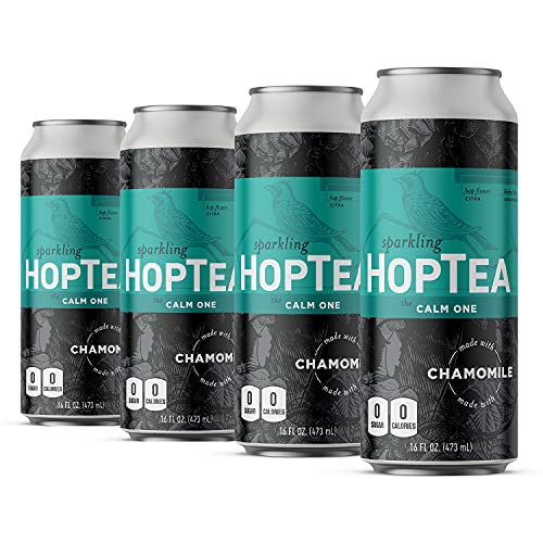 HOPLARK Sparkling HopTea - The calm One - craft Brewed NA Beer Alternative - Organic, gluten-Free, Non gMO, Zero calories, Sugar