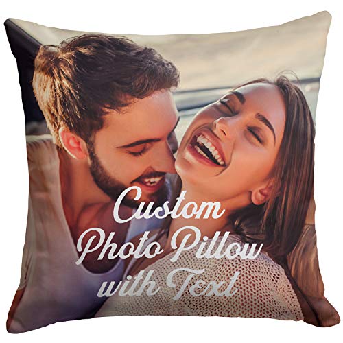 customization mill custom Love, couple Photo Pillow w Any Picture  16x16 - Optional Pillow Insert  Personalized Pillow cover with Your Loved Ones -