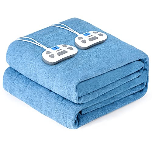 HNABAIC HNABAIc Electric Heated Blanket King Size Dual control, 10 Heating  Levels, 1-12 Hours Auto-Off Timer, Soft Polar Fleece, Machine