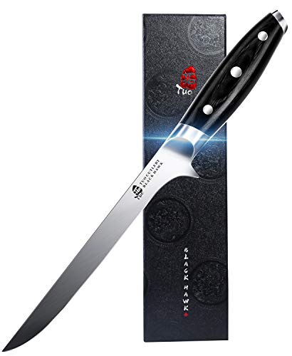 TUO Boning Knife - 7 inch Fillet Knife Flexible Kitchen Knives - german Hc Steel Blade for Poultry and Fillet Fish - Full Tang P