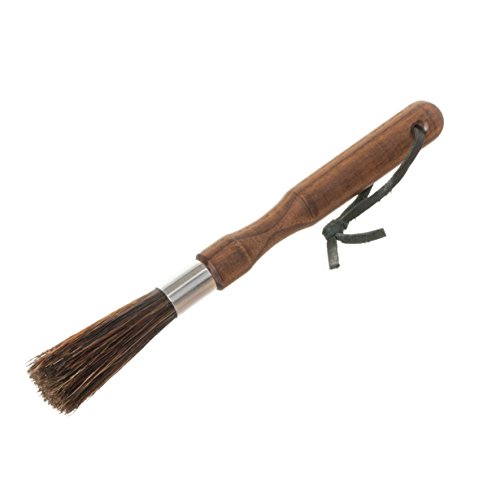 Redecker Natural Pig Bristle Espresso Maker Brush with Oiled Thermowood Handle, 8-18-Inches