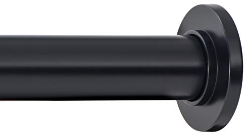 Ivilon Tension curtain Rod - Spring Tension Rod for Windows or Shower, 24 to 36 Inch Black