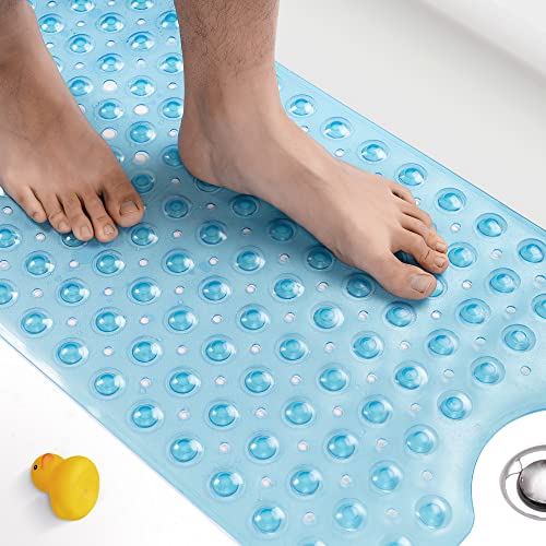 HITSLAM Bath Mat for Tub, Non Slip Bathtub Mat, 40 x 16 Inch Extra Long Bath Tub Mat, Machine Washable Bathroom Shower Mat with 
