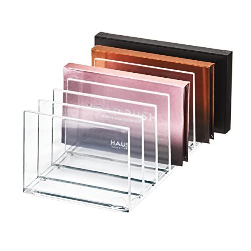 iDesign The Sarah Tanno collection Plastic cosmetics and Makeup Palette Organizer, clearWhite