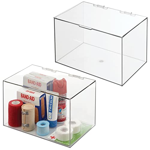 mDesign Bathroom Plastic Stackable Storage Display container Box with ...