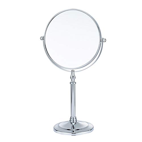 fcya Makeup Mirror ,Magnifying Mirror 120X Magnification, Large Tabletop Two-Sided Swivel Vanity Mirror, chrome FinishStyle 1-8 inche